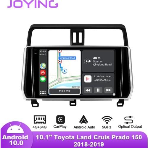 Joying Android10 Car Radio for Toyota Land Cruiser Prado 150 2018 2019 GPS SPDIF 5GWiFi DVR Carplay Android-auto DSP Subwoofer