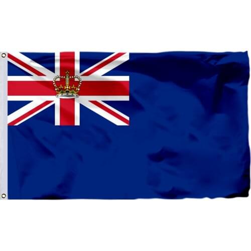 British Blue defaced with crown-Royal Southern Yacht Club Flag 150X90cm (3x5FT) 120g 100D High Quality Banner Free Shipping