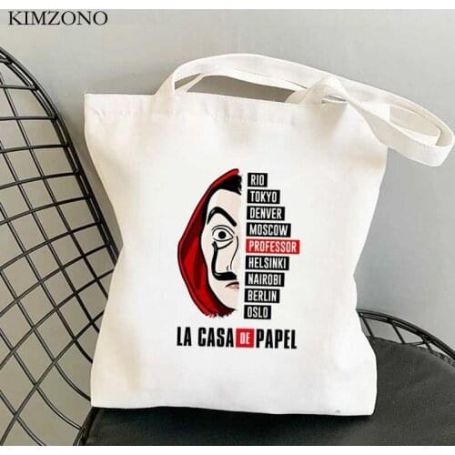 Money Heist La Casa De Papel House of Paper shopping bag jute bag handbag bag ecobag string sac cabas reusable custom