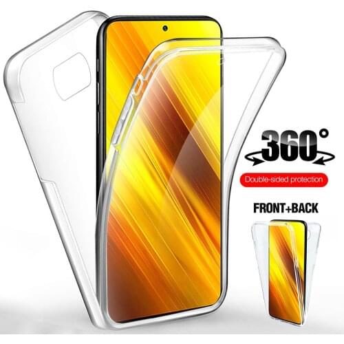 360 degree protection case for xiaomi poco x3 x 3 3x nfc clear tpu soft silicone shckproof coque fundas on pocox3 nfs caso etui