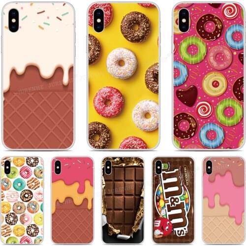 Chocolate Donut Cover For Alcatel 3 3V 3X 1 3C 1C 1X 1V 1S 2019 Soft TPU Case For Alcatel 1SE 1S 1V 3L 3C 1A 1B 2020 Phone Case