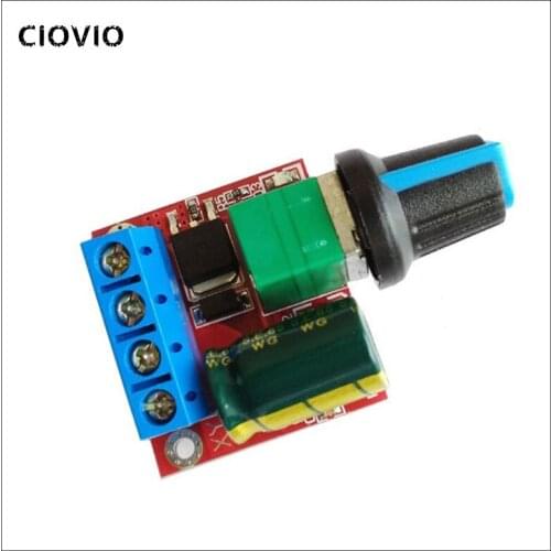 CIOVIO 10PCS Mini DC-DC 4.5V-35V 5A 90W PWM DC Motor Speed Controller Module Speed Regulator Control Adjust Board Switch 12V 24V
