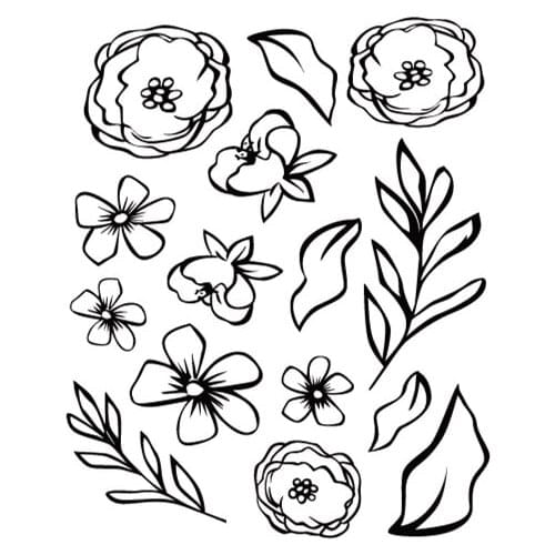 Flower stamp Clear Stamp for Scrapbooking Transparent Silicone Rubber DIY Photo Album Decor 1032