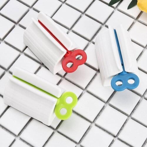 Toothpaste Dispenser Tube Squeezer Tooth Paste Squeezer Facial Cleanser Press Rolling Holder Bathroom Accessories For Kids