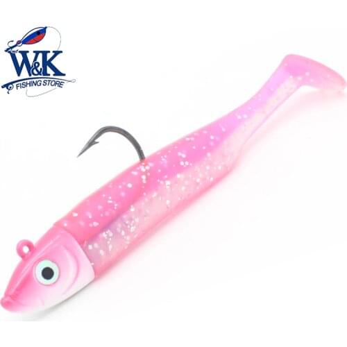 12g Jig Head with 7.5cm Mini Shad Right Size for Seaside Fishing Lures 17g Set Soft Lure PVC Bait Minnow Action Fishing Tackle