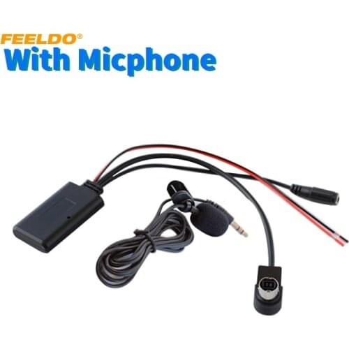 FEELDO Car Audio Wireless Bluetooth Module Receiver Music AUX Adapter For Alpine 121B 9857 9886 117 Radio Aux Cable #HQ6191