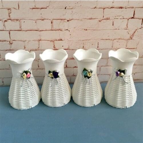 Artificial Flower Container White Plastic Jelly Design Flower Plant DIY Basket Home Wedding Decoration