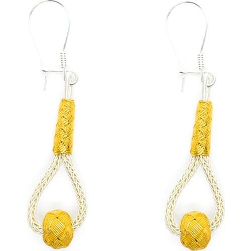 KSG Women 1 Pair Silver Earring Fine Weaving Casual Jewelry Kazaziye Silver Earring Female Earring Special Day Gift Earring