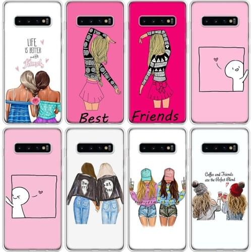 Best Friends BFF Matching Phone Case For Samsung Galaxy A51 A71 A50S A10 A20E A30 A40 A70 A01 A21 A41 A11 A6 A7 A8 A9 Plus + Cov