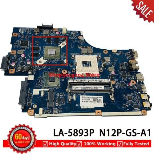 NEW71 LA-5893P For ACER 5742 5741 5741G 5742G Laptop Motherboard HM55 N12P-GS-A1 1G GT540M MBRDP02002 MB.RDP02.002 mainbo