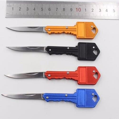 2020 Hot Mini Camping Key Ring Folding Blade Knife Portable Hunting Fold Knife Survival Pocket key Chain Knife Outdoor Tools