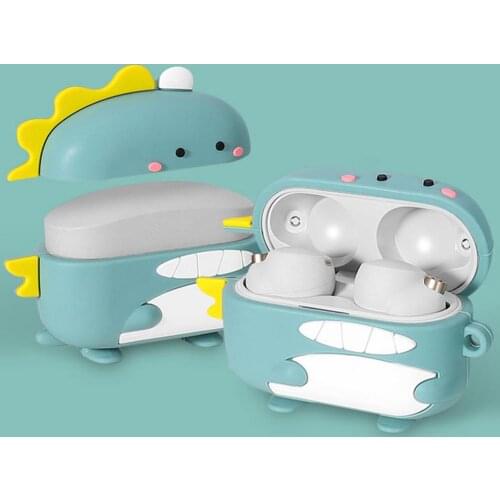 Anti-fall Soft Silicone Case For S-ony WF-1000XM4 Wireless Earbud Charging Case Anti-drop Protective Cute Little Dragon Case