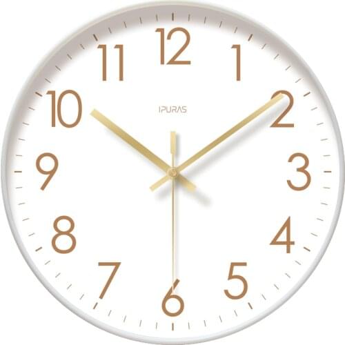Nordic Wall Clock Kitchen White Wall Clocks Home Decor Metal Golden Watches Silence Creative Living Room Decoration Gift Zegary
