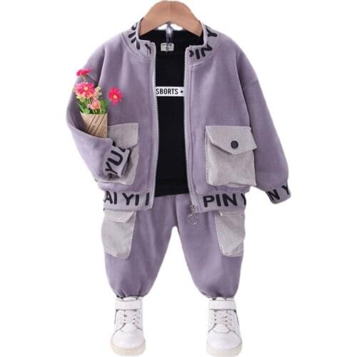 New Winter Baby Boys Clothes Children Girls Fashion Thick Jacket Pants 2Pcs/Sets Toddler Sports Casual Costume Kids Tracksuits