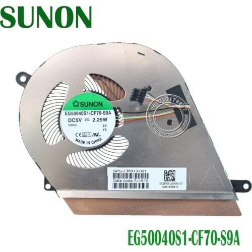 NEW CPU COOLING FAN EG50040S1-CF70-S9A DC5V 2.25W For HP Chromebook x360 14-DA G1 fan TPN-C138 SPS L36913-001