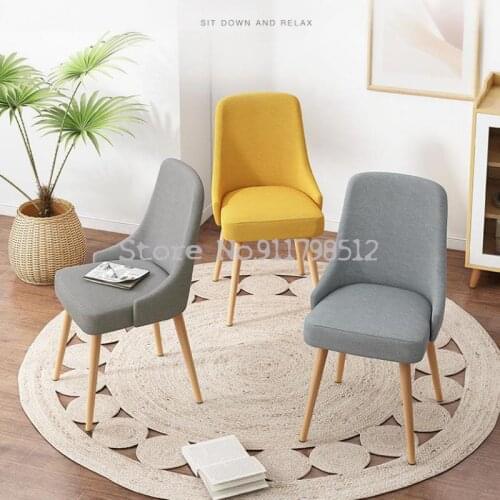 Dining chair home modern simple casual solid wood dining chair economical makeup chair net red ins chair desk chair