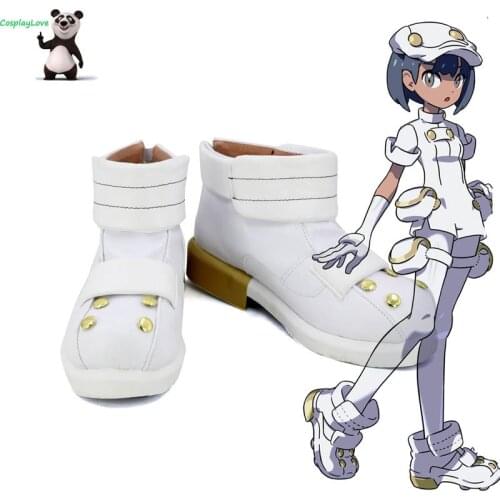P Sun And Moon Aether Foundation Employee White Cosplay Shoes Boots Newest Custom Made For Halloween CosplayLove