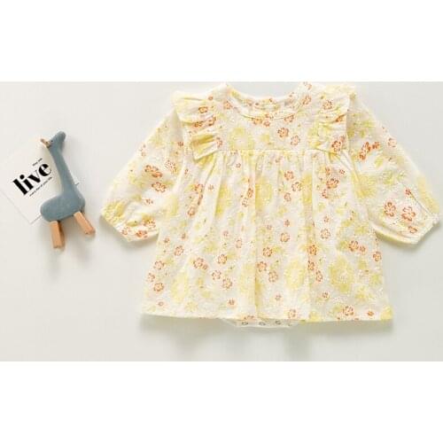 Newborn Baby Girl Clothes Floral Girl Bodysuit Princess Set for Babies Long Sleeve Baby Girl Romper One-piece Infant Clothing