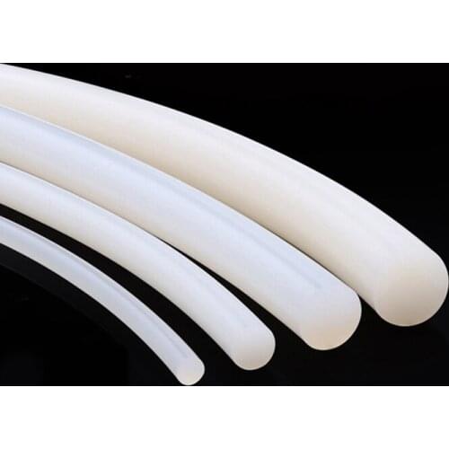 Solid Silicone Cord Bar Dia 1mm~25mm White Rubber Gasket Trim Round Seal Strips O Ring High Temperature Waterproof Weatherstrip