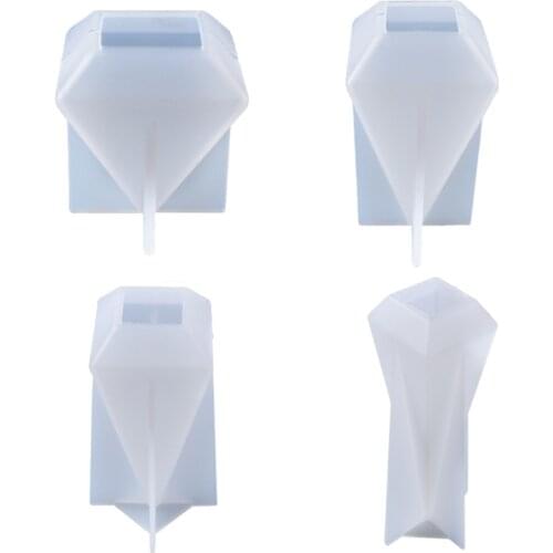 DIY Crafts Square Cone Epoxy Resin Mold Jewelry Pendant Casting Silicone Mould