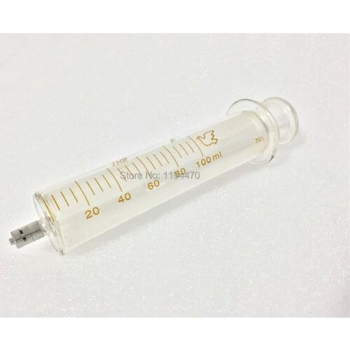 2pcs/Lot 100ml 100cc Glass Syringe Luer Lock Head Reusable Glass Injector Lab Glassware