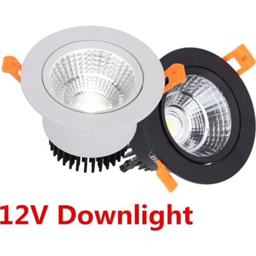 LED Downlights Recessed COB 5W 7W 9W 12W AC/DC 12V LED Spot light White Round Lamp LED decoration Ceiling Lamp