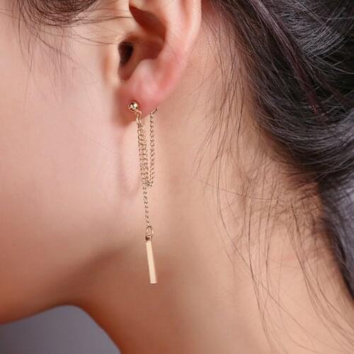 Long Tassel Chain Earrings for Women Girls Metal Dangle Drop Earring Gold Color Geometric Earing Punk Jewelry Brincos Femme