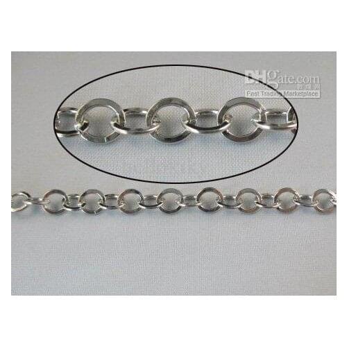 10 Meters flat ring metal chain 7mm M18600 Free Shipping