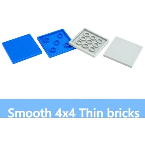 30PCS DIY Smooth Flat 4x4 Tile Building Blocks Assembles Particles Figure Light Board Bricks 4*4 Educational Creative Toys