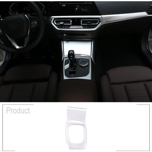 ABS Chrome Car Center Console Gear Shift Decoration Panel Cover Trim For BMW G20 G28 325 3 Series 2019 2020 Left Hand Drive