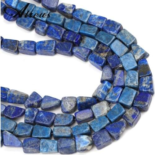 Atreus 11*15mm Blue Irregular Natural Stone Beads Square Loose Beads For Jewelry Making DIY Necklace Bracelet Accessories