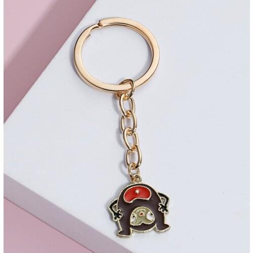 Monkey Keychain Animals Ass Key Ring Enamel Funny Key Chains For Women Men Handbag Accessorie Car Hanging Jewelry Handmade Gift