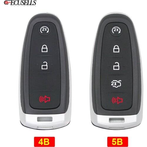 4/5 Button Remote Key Shell Case HU101 / FO38 Blade For Ford Lincoln Focus Escape Explorer Edge Expedition Flex C-Max Taurus