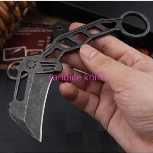 Quartermaster Karambit Claw Knife 9Cr18 Blade Tactical Rescue Pocket Fixed Blade Knife Hunting Fishing EDC Survival Tool Knives