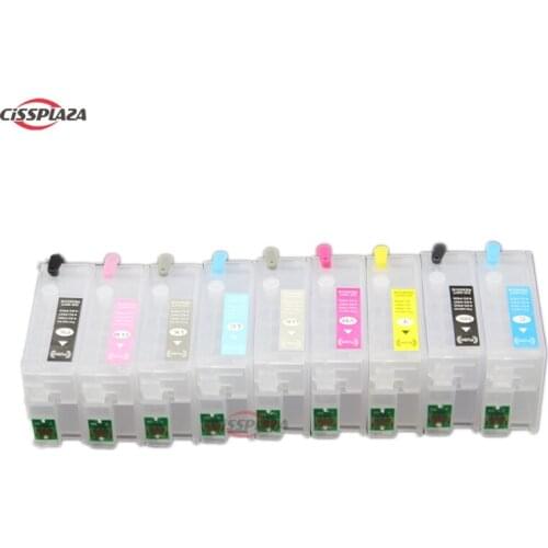 CISSPLAZA 2sets New empty Refillable ink cartridges compatible for Epson P600 With ARC Chip surecolor SC-P600 T7601 - T7609