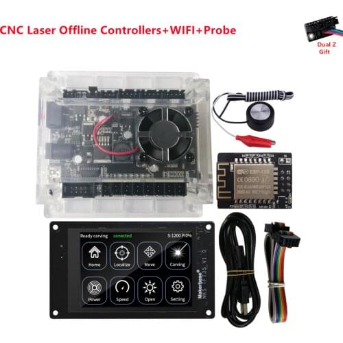 OFFLINE controller CNC breakout board CNC laser display 3 axis stepper driver card CNC laser engraver control plate wifi monitor