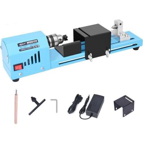 DC12-24V 150W Mini Lathe Beads Machine Woodworking DIY Lathe Standard Set Wood Lathe Standard