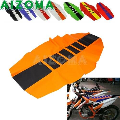 Motocross Dual Sport Ribbed Soft Gripper Seat Cover For Yamaha Honda EXC XCW XCF SX SX-F 125 150 250 350 450 500 Six Days