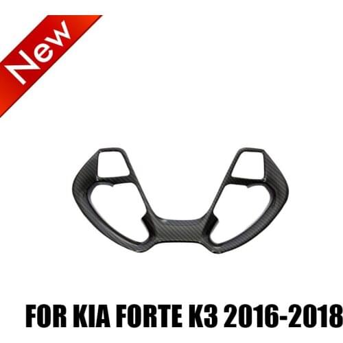 DX Carbon Fiber Inner Steering Wheel Strip Cover Trim For Kia Forte K3 2016-2018 Automotive Interior Stickers Black