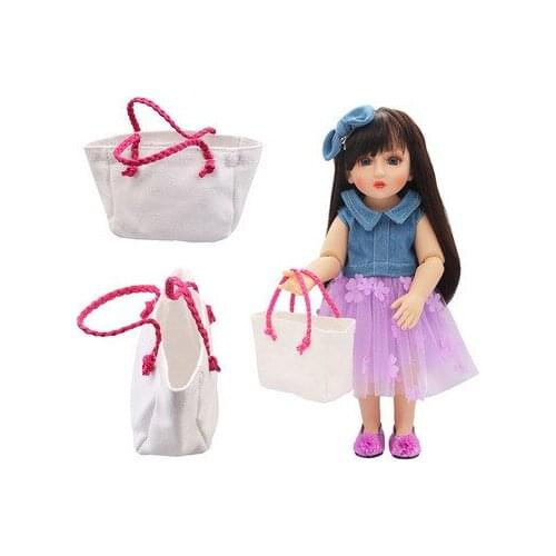2021 New Pattern Canvas Handbag Fit 43Cm Baby New Born Reborn Doll &18 Inch American Our Generation Girl`s Toy