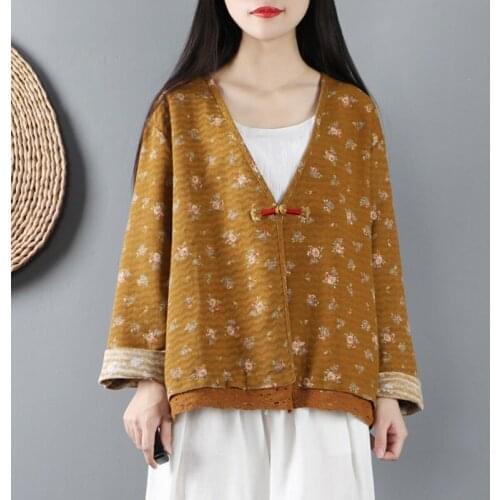 Online Chinese Store Women Clothes 2020 Chinese Shirt Blouse Cheongsam Top Long Sleeve Casual Loose Cotton Tang Suit Hanfu 10718