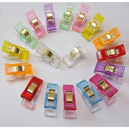 JOJO BOWS 50 pcs Garment Clips Multicolor Plastic Sewing Clips Fabric Clamps Patchwork Holder Quilting Clothing Craft Clips