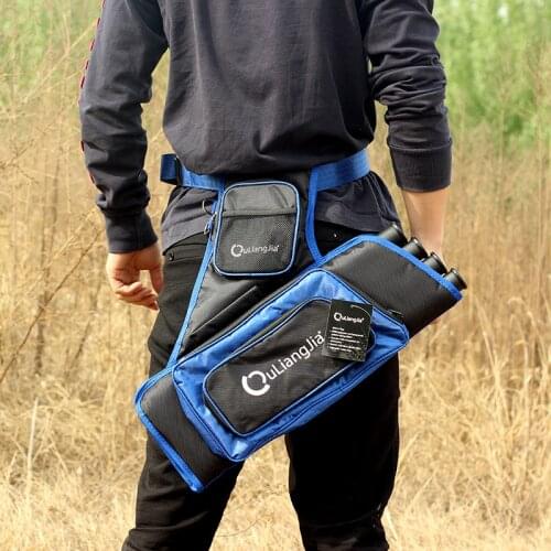 Archery Arrows Quiver Oxford Cloth Plastic Tube 48x18cm 3 Colour Black/Red/Blue 4 Tubes Arrow Quiver for Bow Archery Accessories