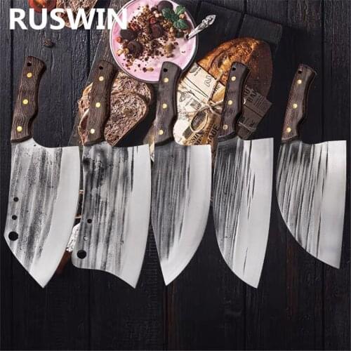Forged Boning Knife Butcher Knife Kitchen Stainless Steel Meat Chopping Knife Serbian Chef Slicing Cutter Knife Cooking Tools