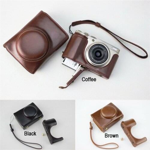 Leather Camera Hard case Bag Grip strap for Fujifilm Fuji XF10