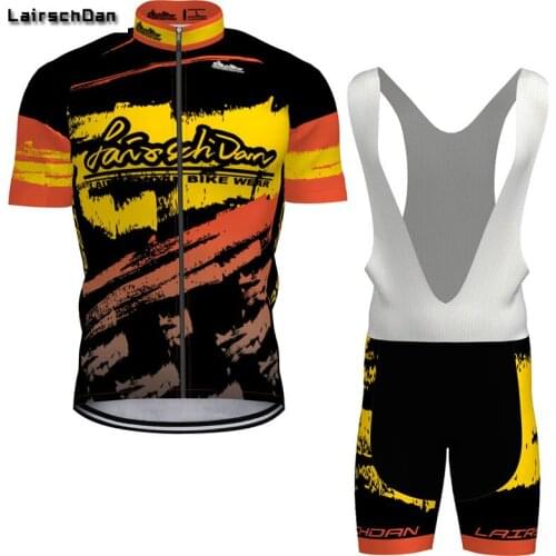 LairschDan New 2021 Cycling Jersey Sets Bicycle Shorts Sleeve Cycling Clothing Bike Shorts Set Maillot 9D Jersey Bib Shorts