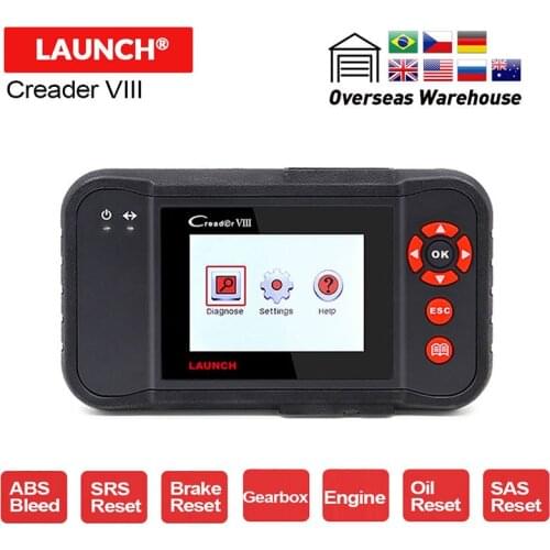 Launch X431 Creader VIII auto scanner ENG/AT/ABS/SRS Code Reader Brake/Oil/SAS reset free update OBD2 diagnostic tool