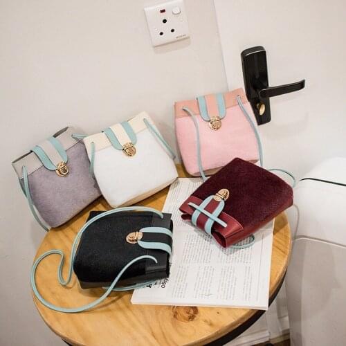Fashion Contrast Color New Ladies Bags Tassel Personality Student Mobile Coin Purse Simple Female Shoulder Bag Crossbody Bag