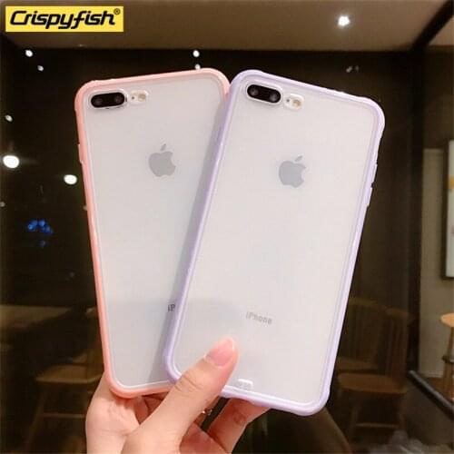 Fashion Lavender purple Matte Clear Shockproof Bumper TPU PC Phone Case For iPhone 12 11Pro Max XR XS Max 8 7 6 Plus Back Cover