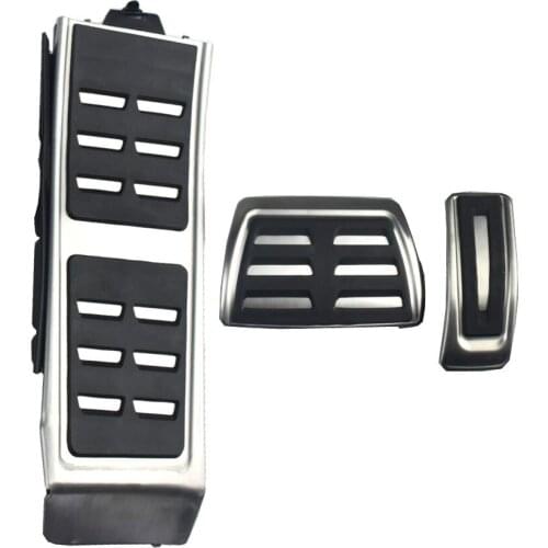 Stainless Steel Gas Accelerator Fuel Brake Pedals AT Plate Pad For Audi A 4 Porsche Macan 2013 2014 2015 206 2017